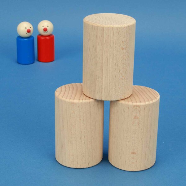 cylinder of beechwood Ø 2 inches x 3 inches