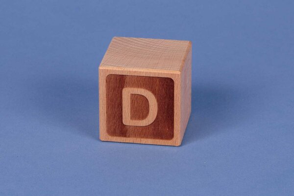Letter cubes D negative