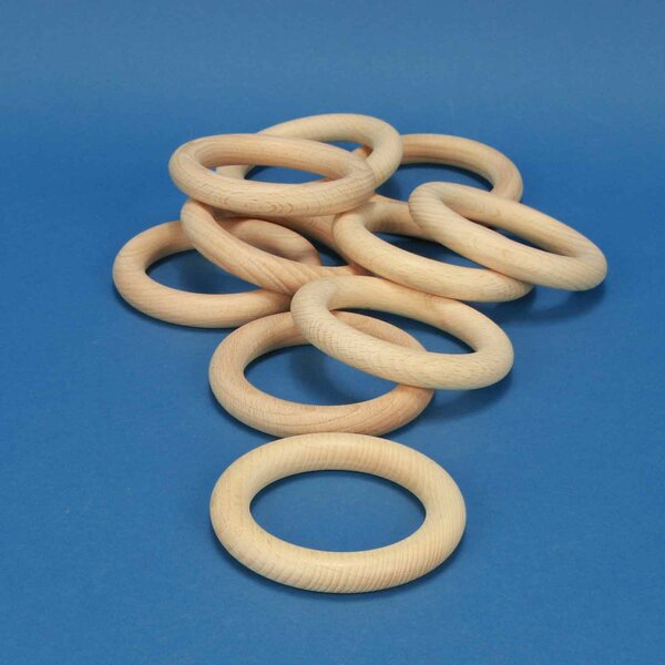 wooden ring beech Ø 8,5 x 1,3 cm 10 pieces