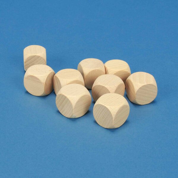 wooden dices blank 2,5 cm