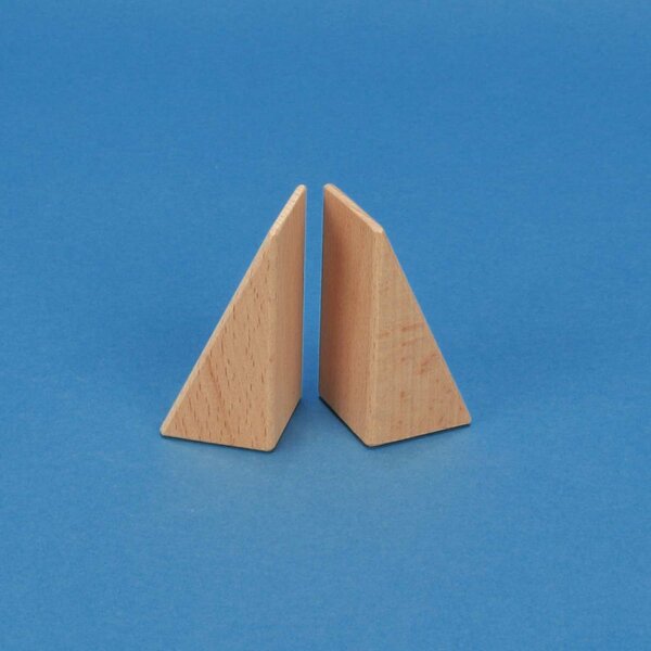 triangles en bois 6 x 3 x 3 cm