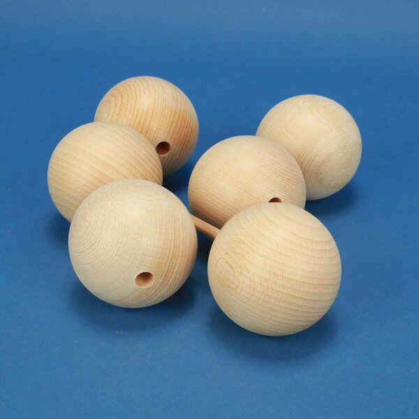 wooden balls beech Ø 80mm half drilled 10mm