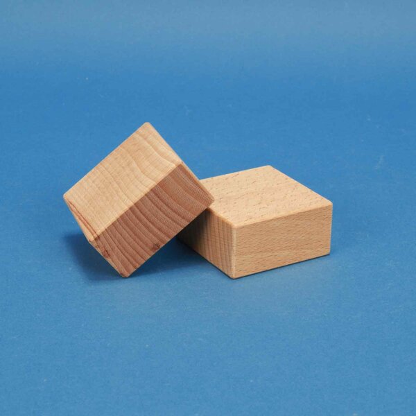 houten blokken 6 x 6 x 3 cm