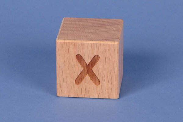 Letter cubes X positive