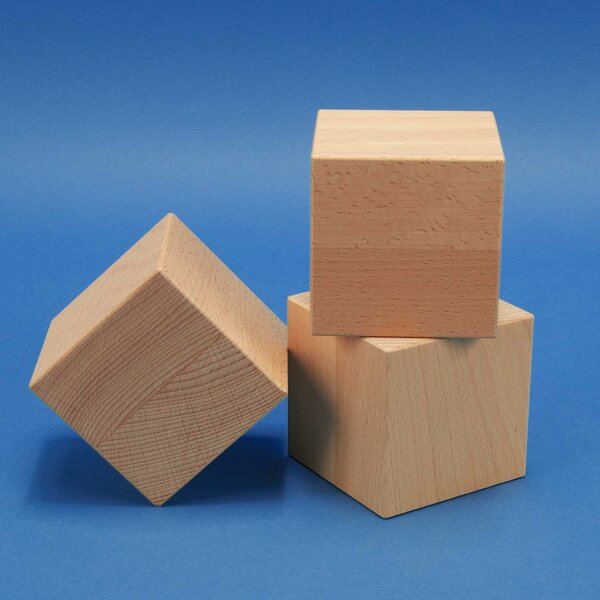 Deco houten kubus blokken 12 cm