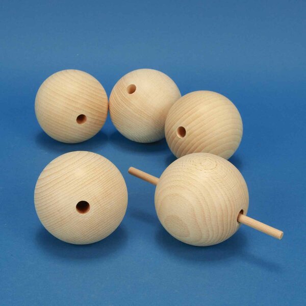 wooden balls beech Ø 80mm - 10mm drilled