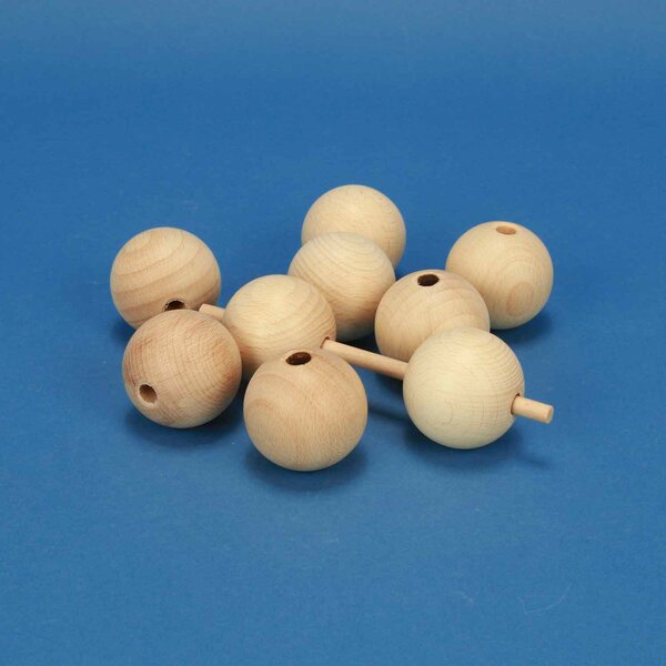wooden balls beech Ø 40mm drilled 8mm