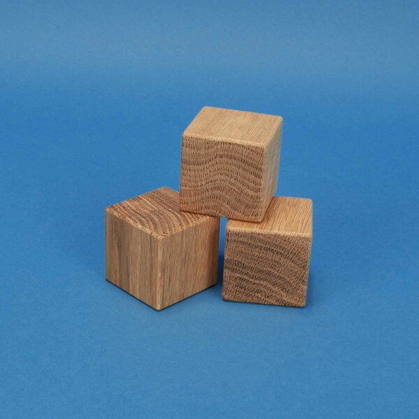 wooden cubes oak 4,5 cm