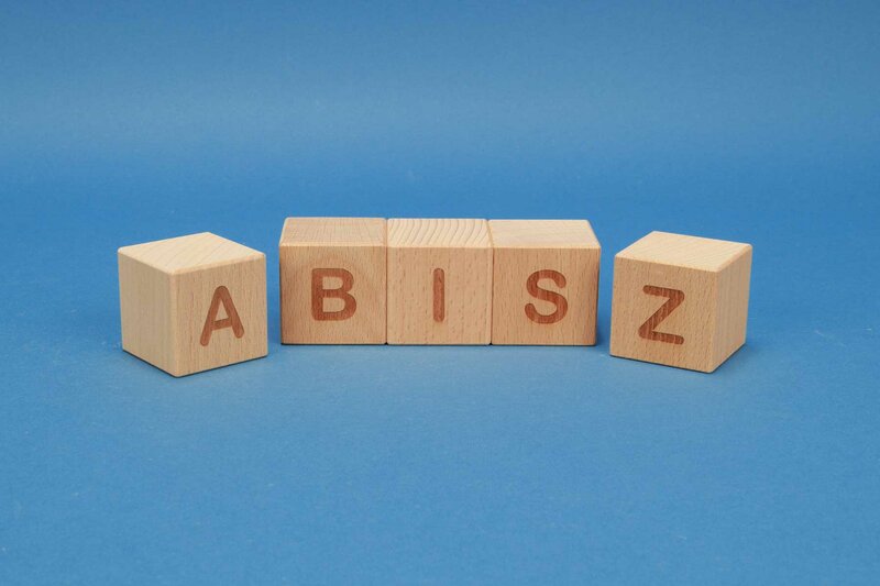 Buchstabenwürfel A-Z positiv