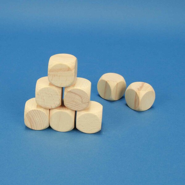 wooden dices blank 3 cm