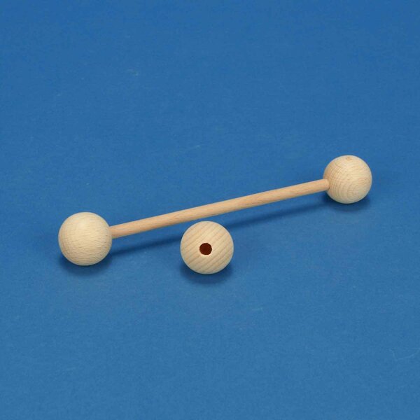wooden balls Ø 30 mm half-drilled 6mm