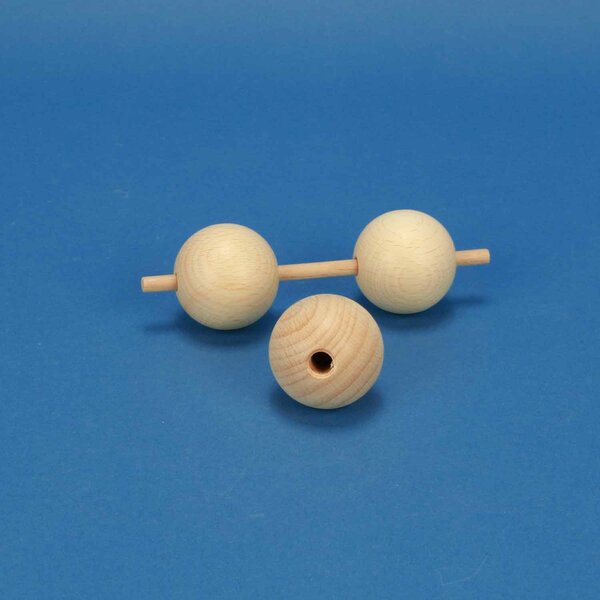 Wooden balls beech Ø 35 mm drilled 8mm