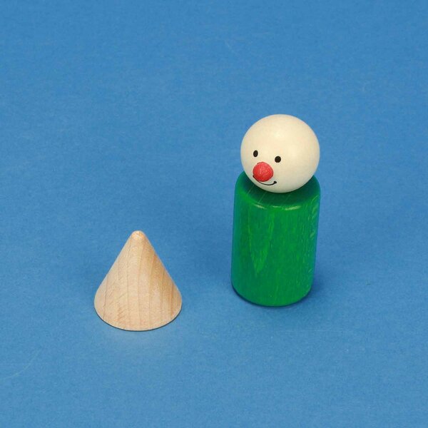 small cone made of beech 3 cm