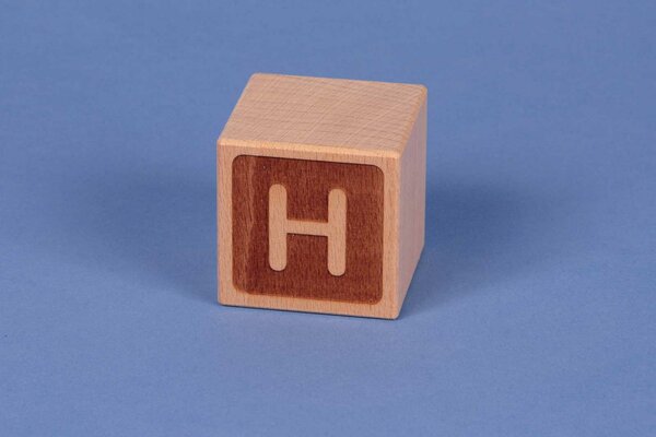 Letter cubes H negative