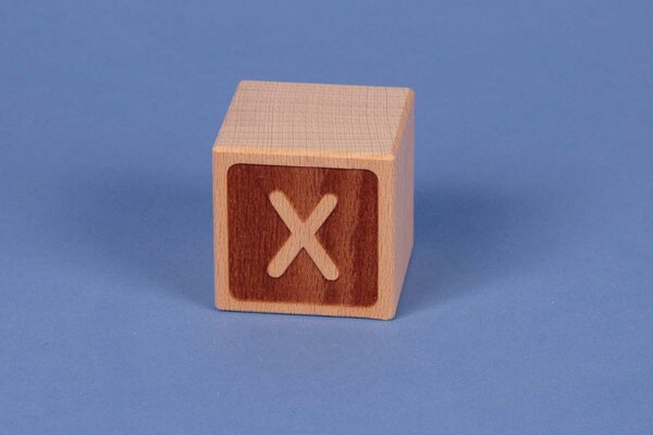 Letter cubes X negative