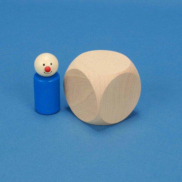 wooden dices blank 6 cm