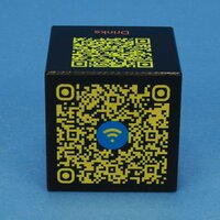 WOODEN CUBE QR-CODE WIFI LASER ENGRAVING