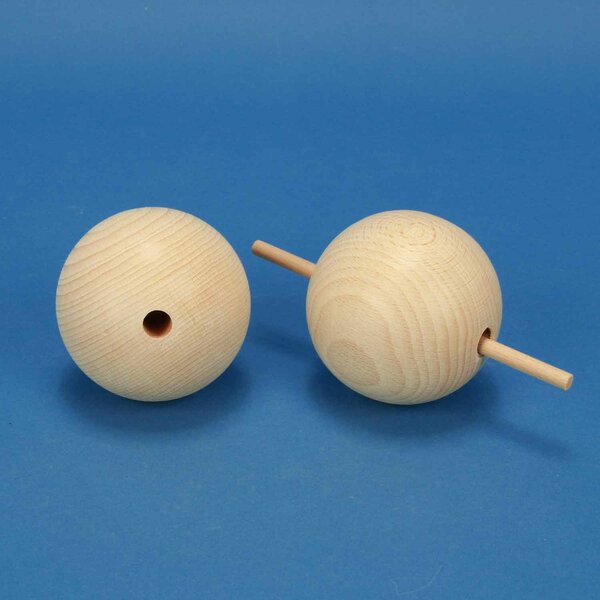 wooden balls beech Ø 70mm - 10mm drilled