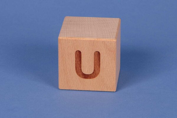 Letter cubes U positive