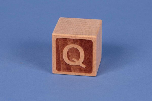 Letter cubes Q negative