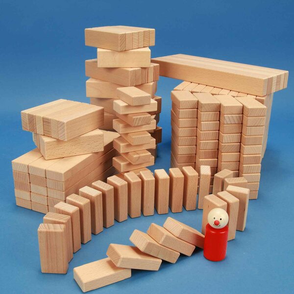 Jeu de 300 blocs de bois de la serie 3 x 1,5 cm